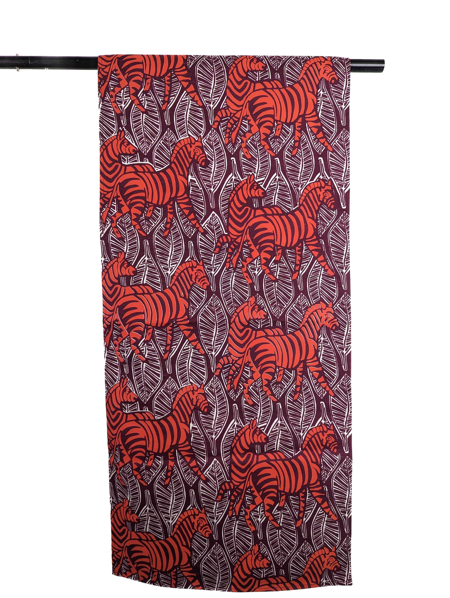 Burgundy table runner zebra range