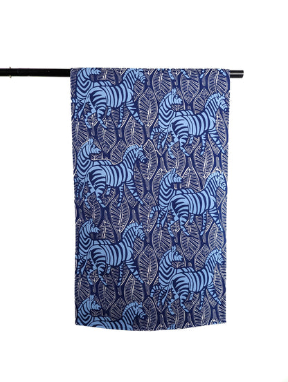 Marine blue table runner zebra range