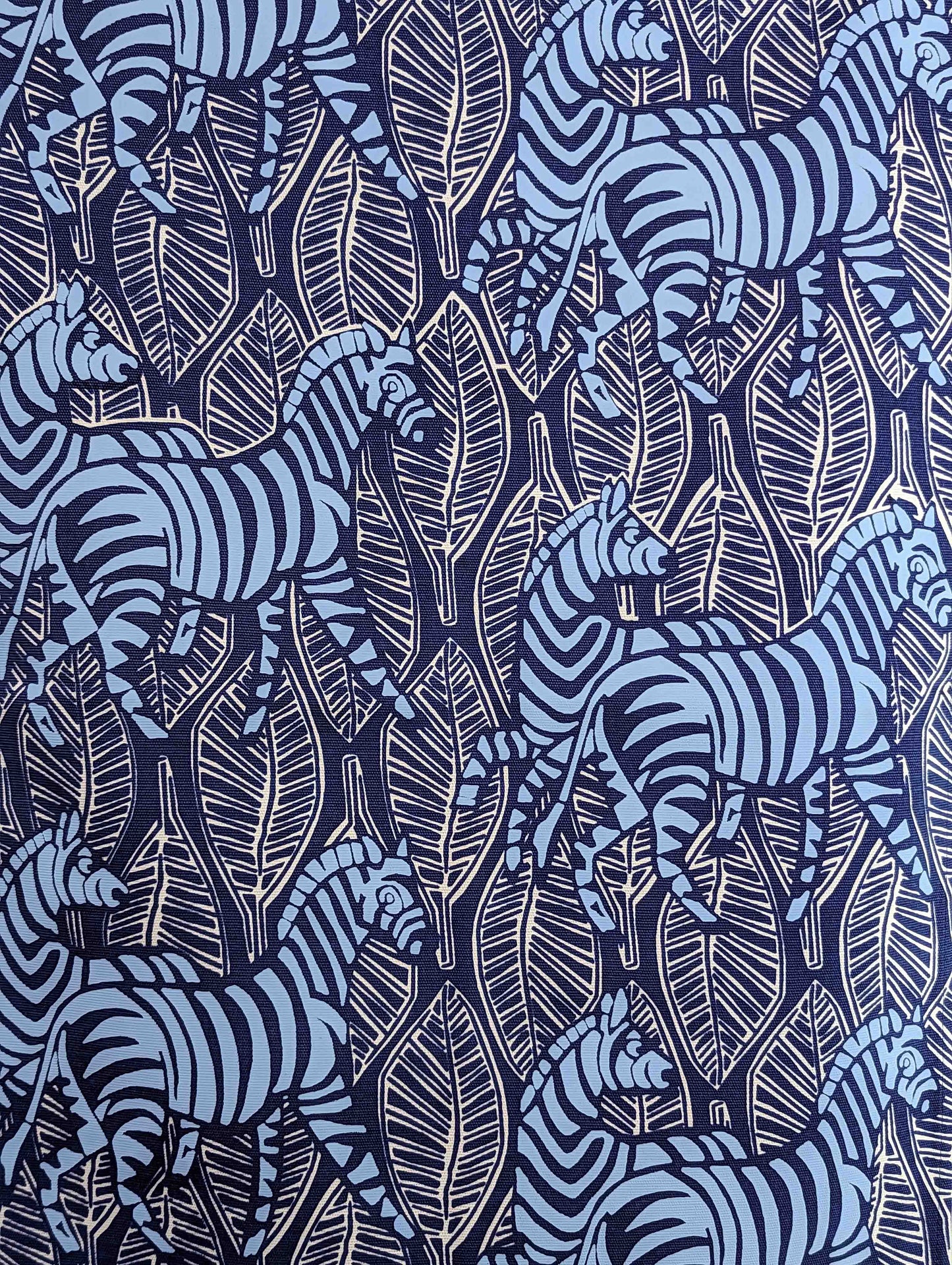 Marine blue table runner zebra range