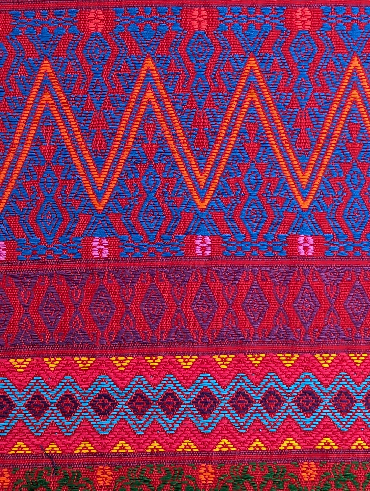 Handwoven traditional craftsmanship Guatemalan table runner